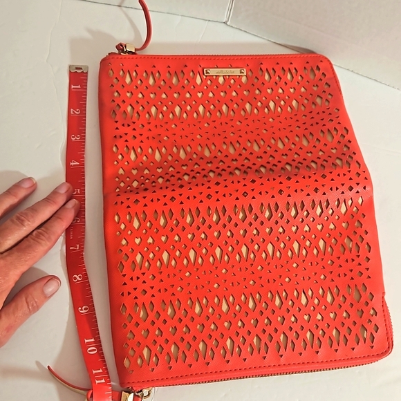 Stella & Dot Hello Gorgeous Double Zip mirrored card carrier clutch - Picture 2 of 11